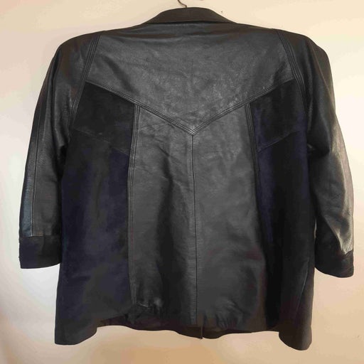 Leather and suede coat