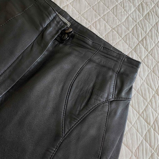 Leather carrot pants