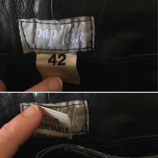 Leather carrot pants