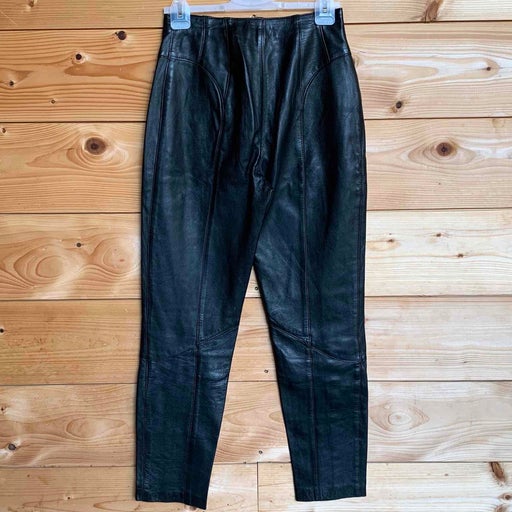 Leather carrot pants