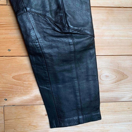 Leather carrot pants