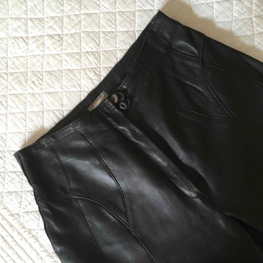 Leather carrot pants