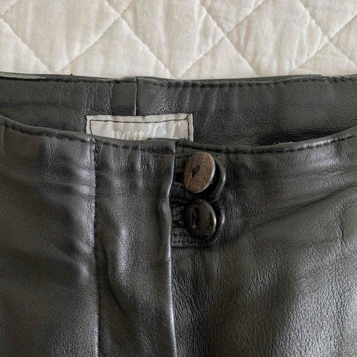 Leather carrot pants