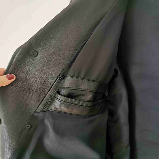 Leather trench coat