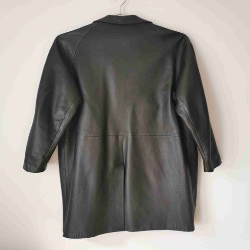 Leather trench coat
