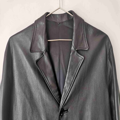 Leather trench coat