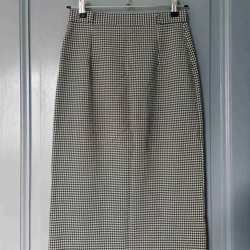Gingham pencil skirt
