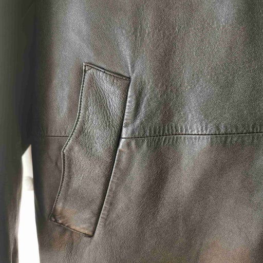 Leather trench coat