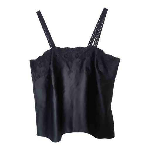Embroidered satin camisole