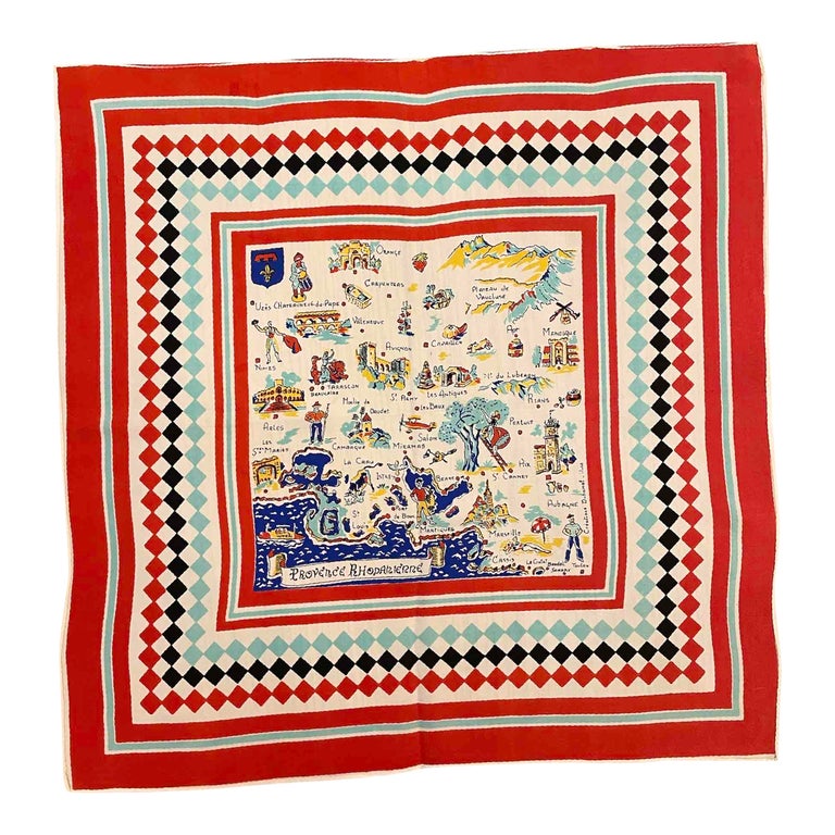 Provencal silk scarf