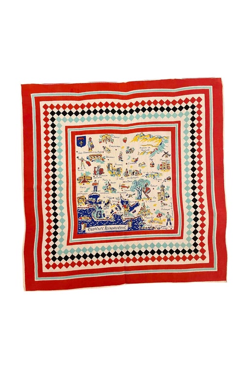 Provencal silk scarf