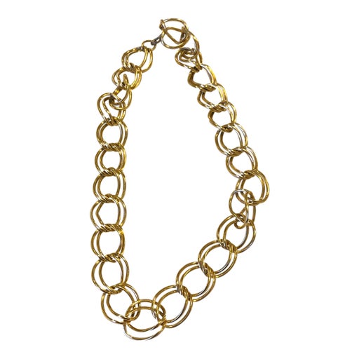 Golden metal necklace