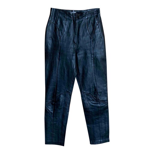 Leather carrot pants