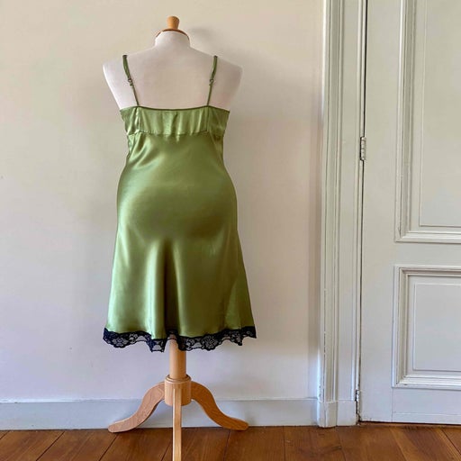 Silk satin slip dress