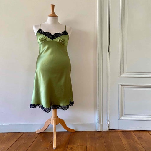 Silk satin slip dress
