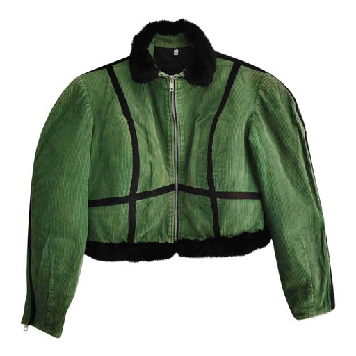 Veste cropped en velours