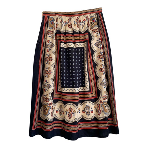 Patterned midi skirt