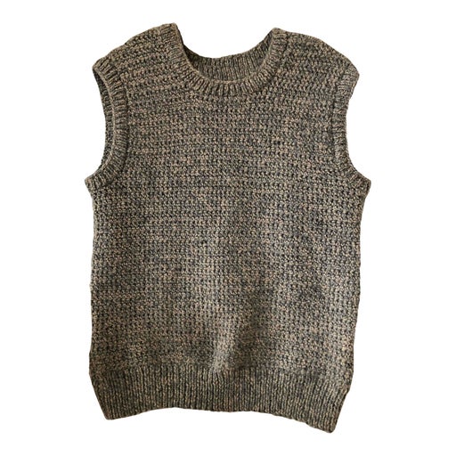 Pull sans manche en laine