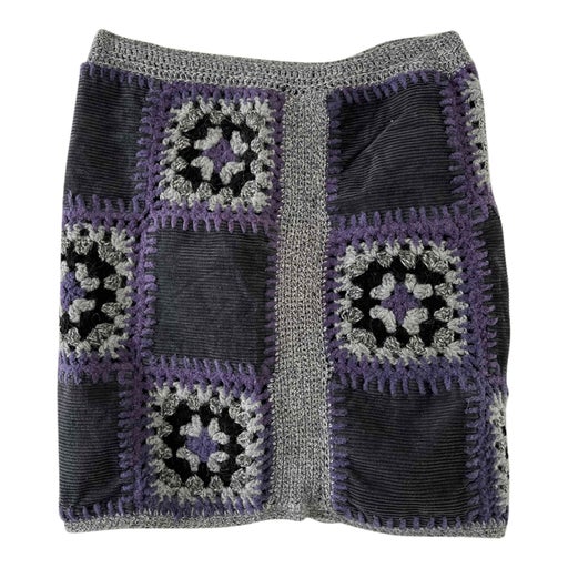 Patchwork mini skirt