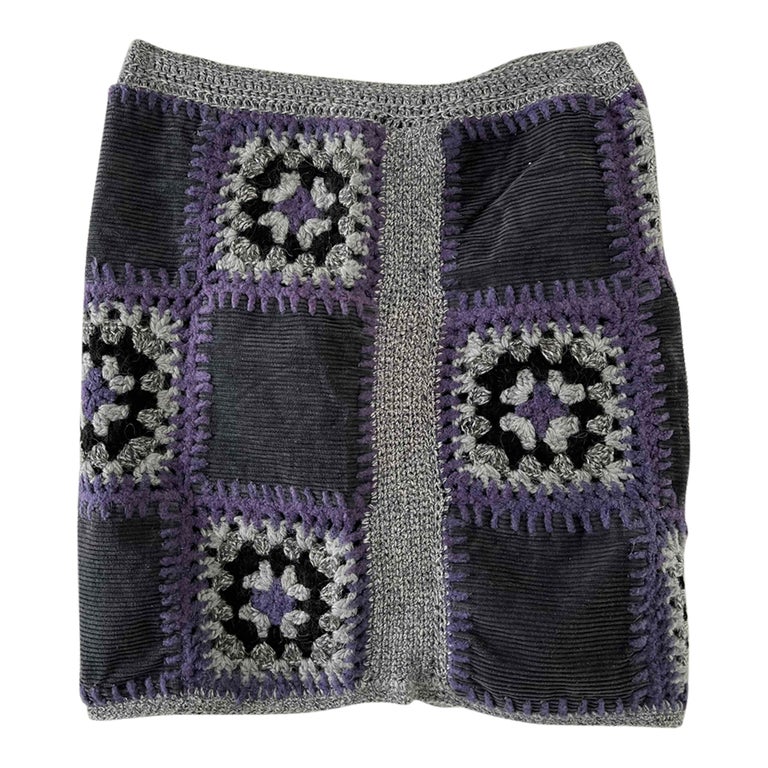 Patchwork mini skirt