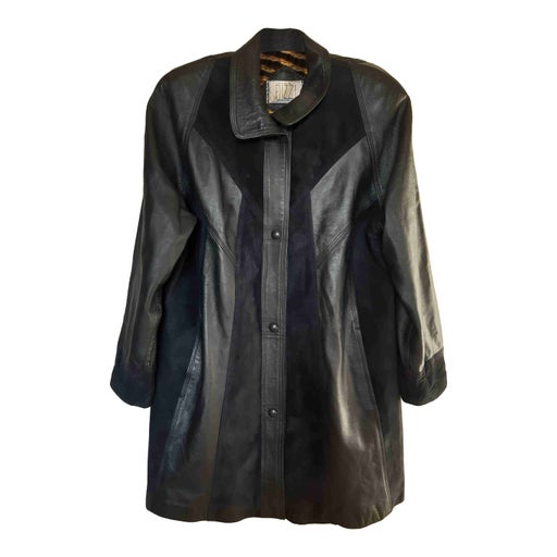 Manteau cuir et daim