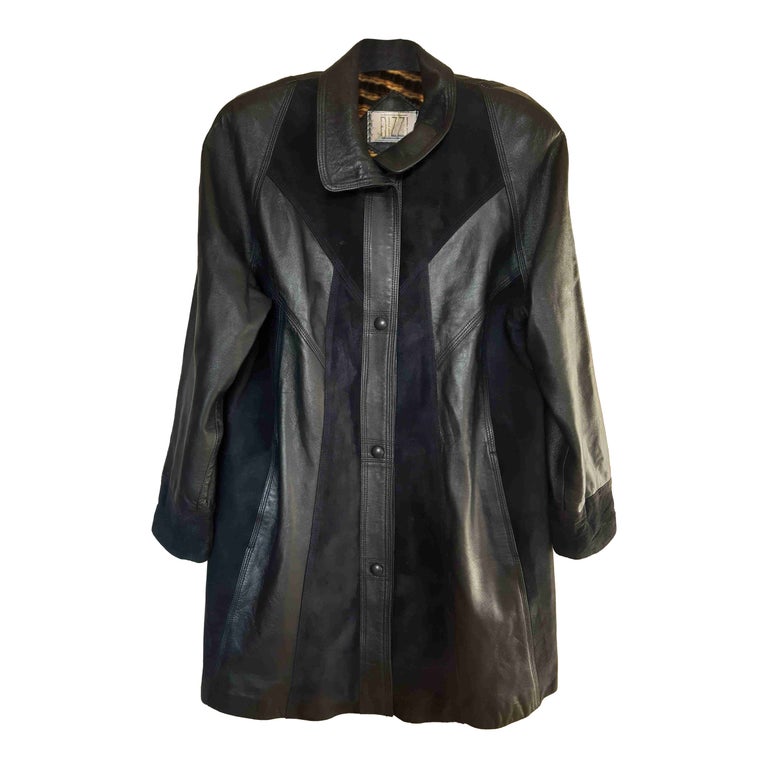 Leather and suede coat