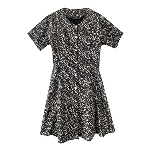 Floral and polka dot mini dress