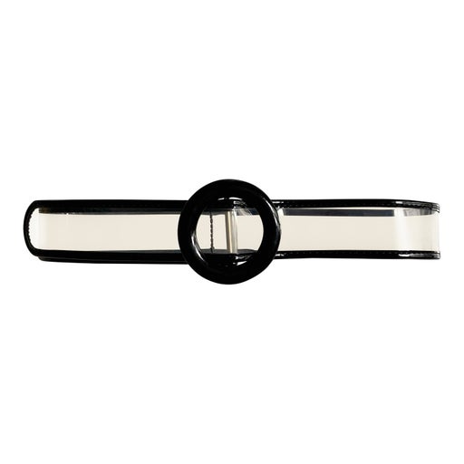 PVC and faux leather belt