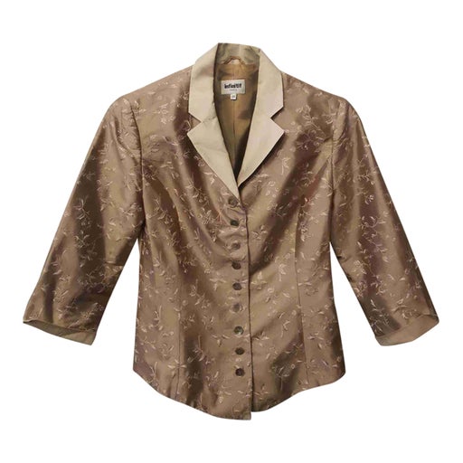 Blazer en soie brodé