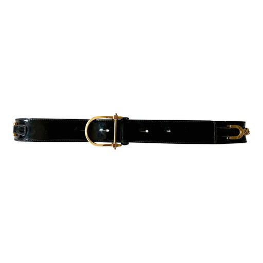Patent leather belt