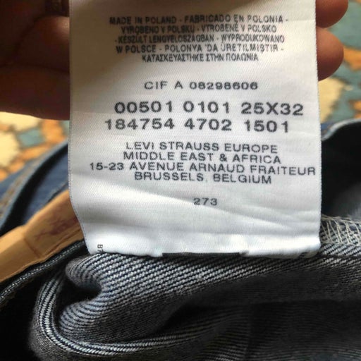 Levi's 501 W25L32 jeans