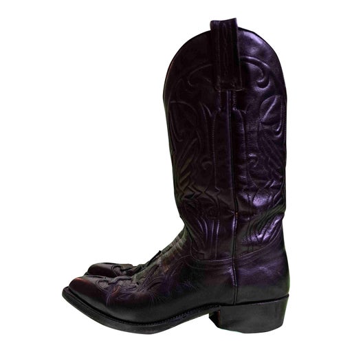 Leather cowboy boots