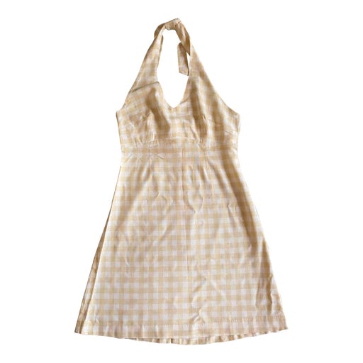 Gingham halter dress