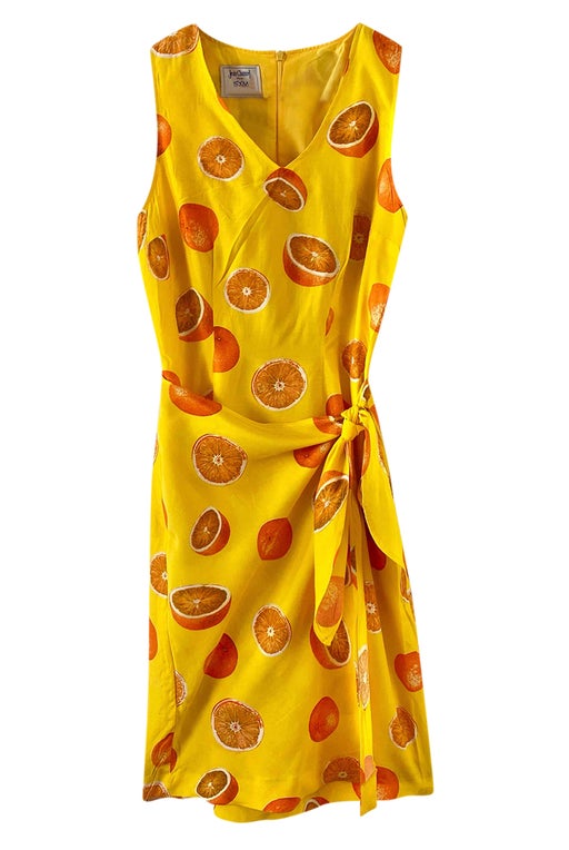 Citrus wrap dress