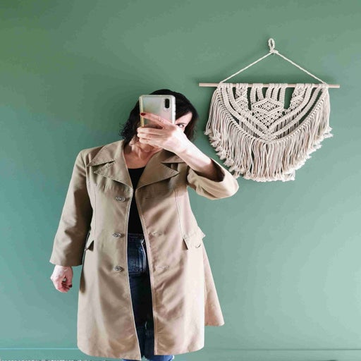 Canvas trench coat