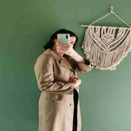 Canvas trench coat