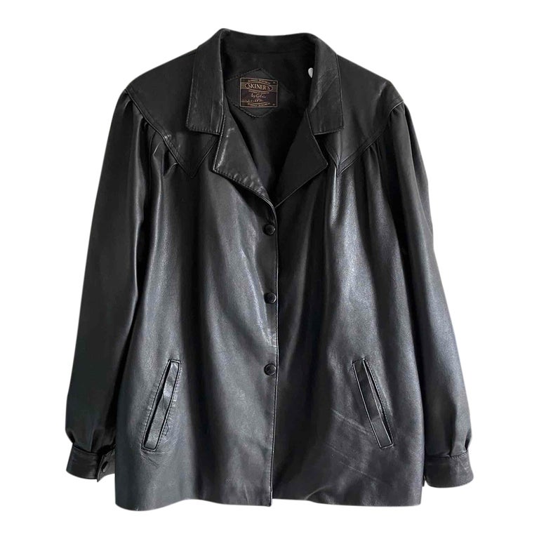 Leather safari jacket