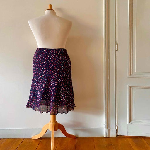 Floral midi skirt