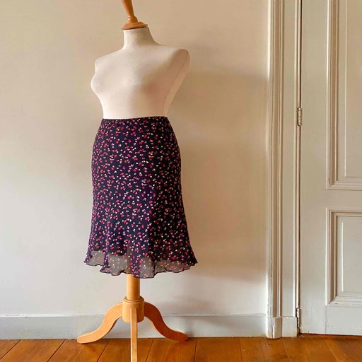 Floral midi skirt