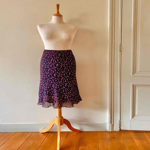 Floral midi skirt
