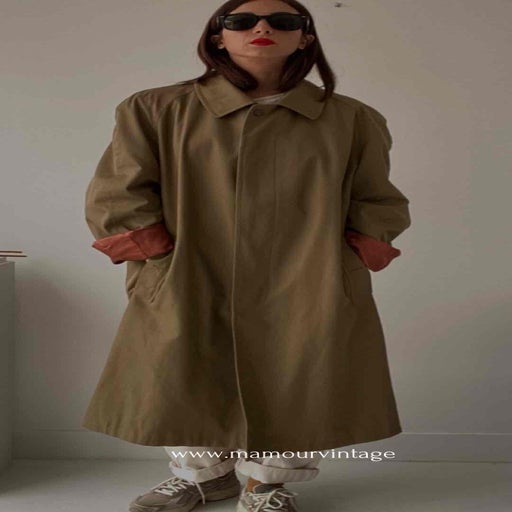 Olive green trench coat
