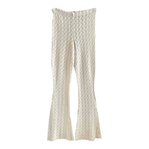 Pantalon flare en crochet