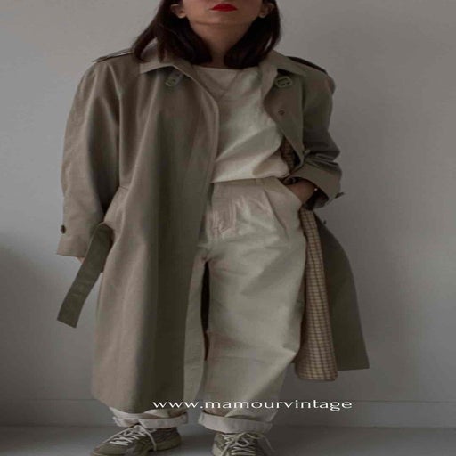 Belted trench coat