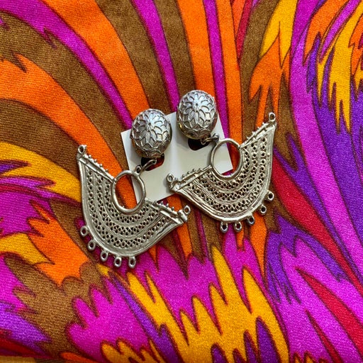 silver earrings