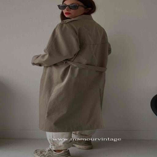 Belted trench coat