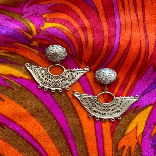 silver earrings