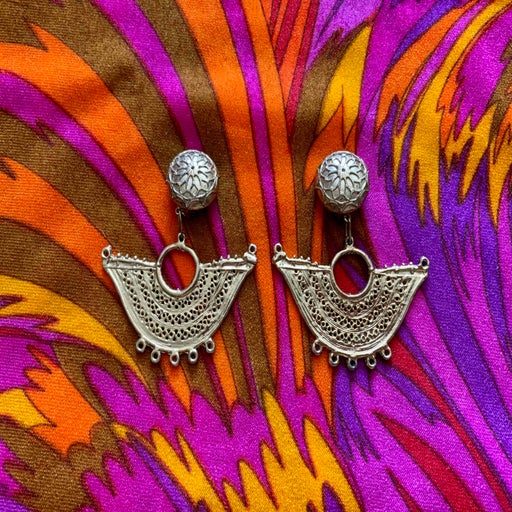 silver earrings