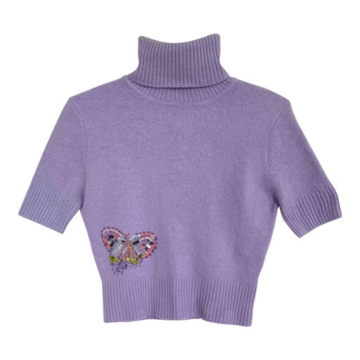 Wool and angora turtleneck