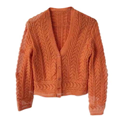 Openwork knit cardigan