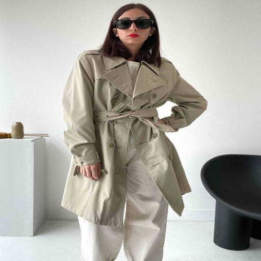 Belted trench coat